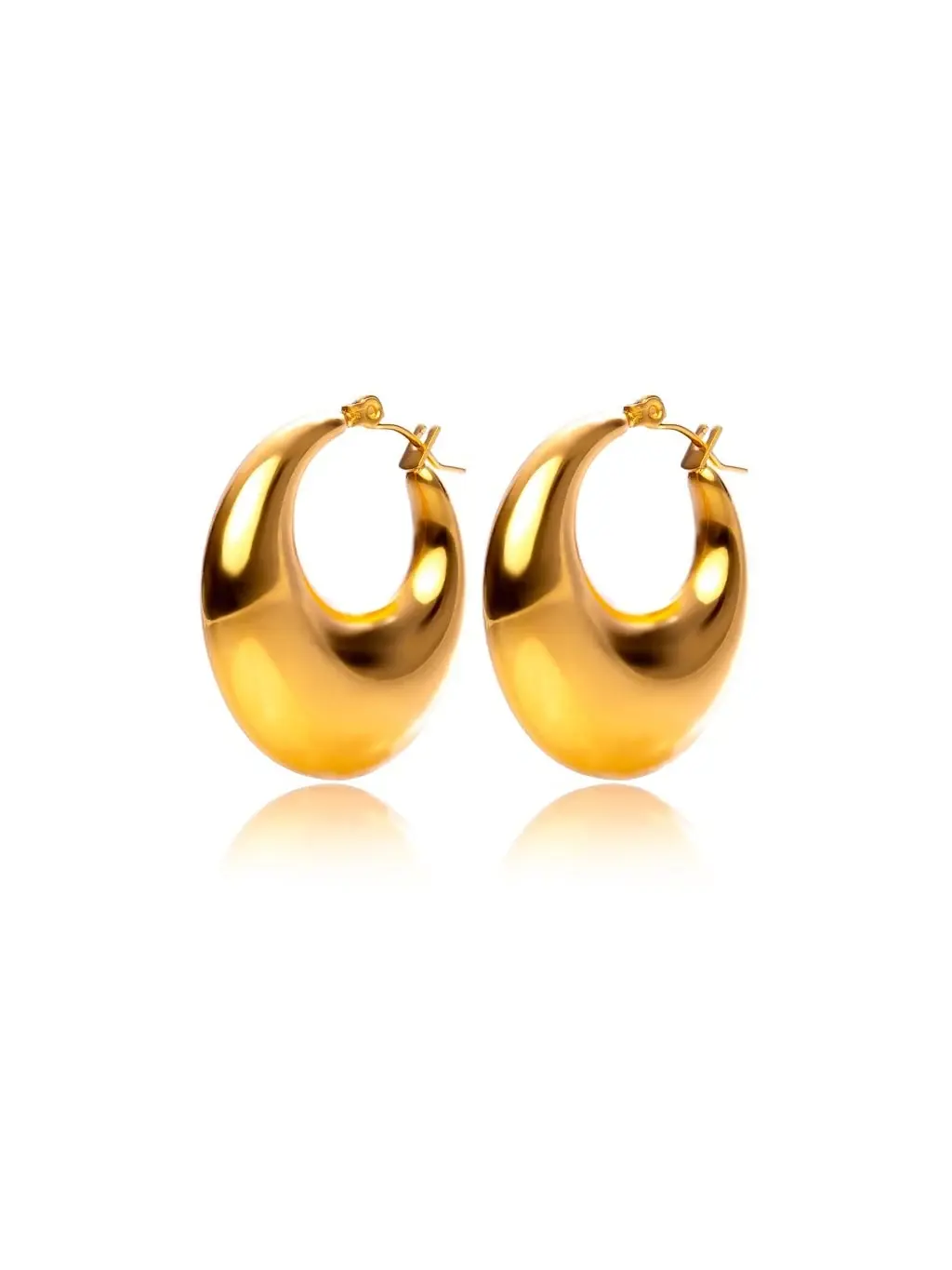 Gap Rise Hoop Earrings gold. 1