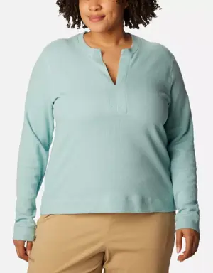 Women's Holly Hideaway™ Waffle Long Sleeve Shirt - Plus Size
