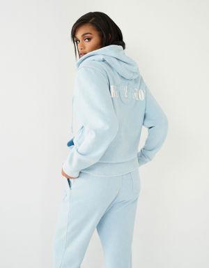 PREMIUM WASHED BIG T RELAXED ZIP HOODIE