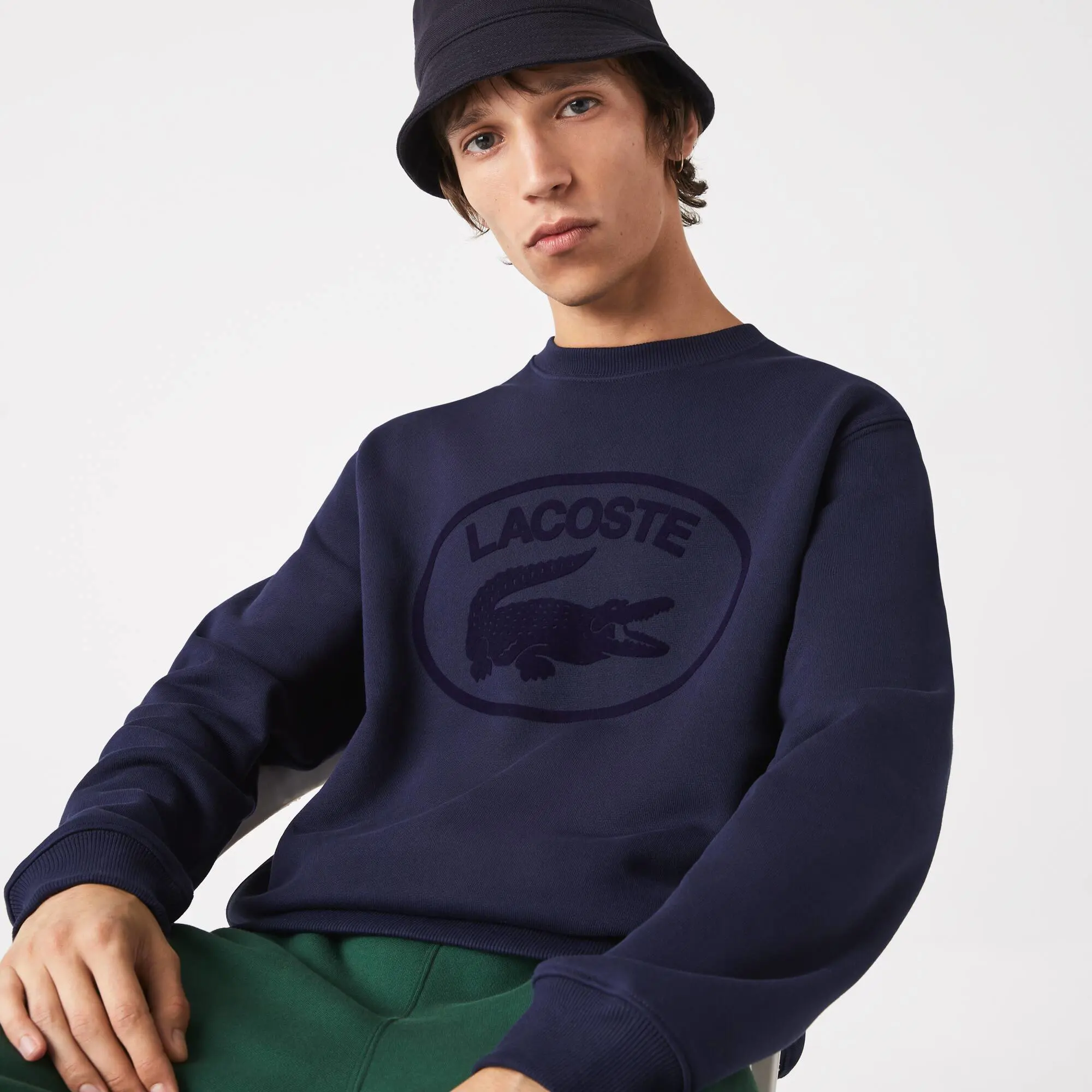 Lacoste Men's Relaxed Fit Organic Cotton Sweatshirt. 1