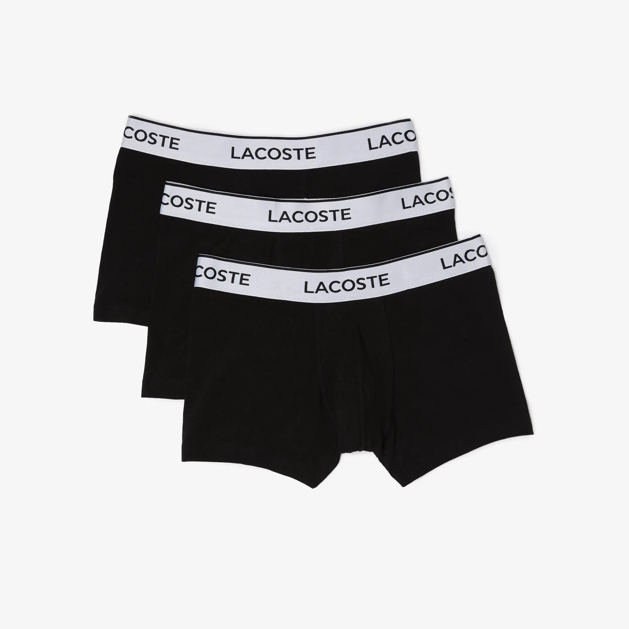 Lacoste Men's Lacoste Contrast Waistband Trunk Three-Pack. 2