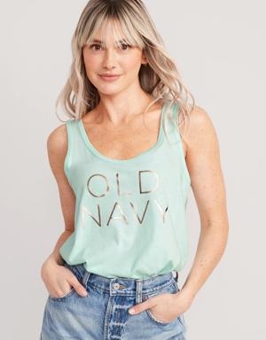 Old Navy Logo Graphic Tank Top for Women blue