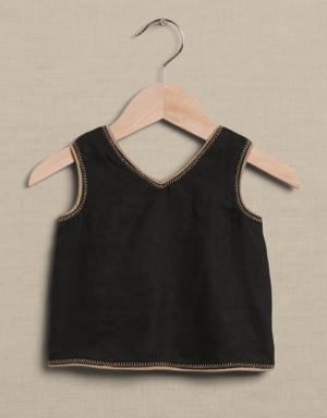 Easy Linen Tank for Baby + Toddler black
