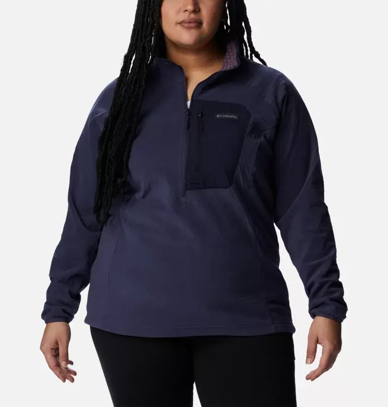 Columbia Women's Outdoor Tracks™ Half Zip Fleece Pullover - Plus Size. 1