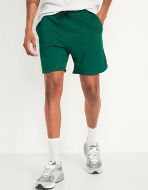 French Terry Dolphin-Hem Sweat Shorts for Men -- 7-inch inseam green