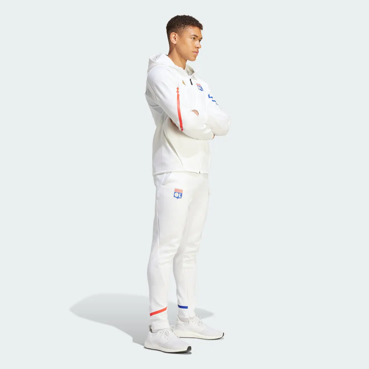 Adidas Olympique Lyonnais Designed for Gameday Tracksuit Bottoms. 3