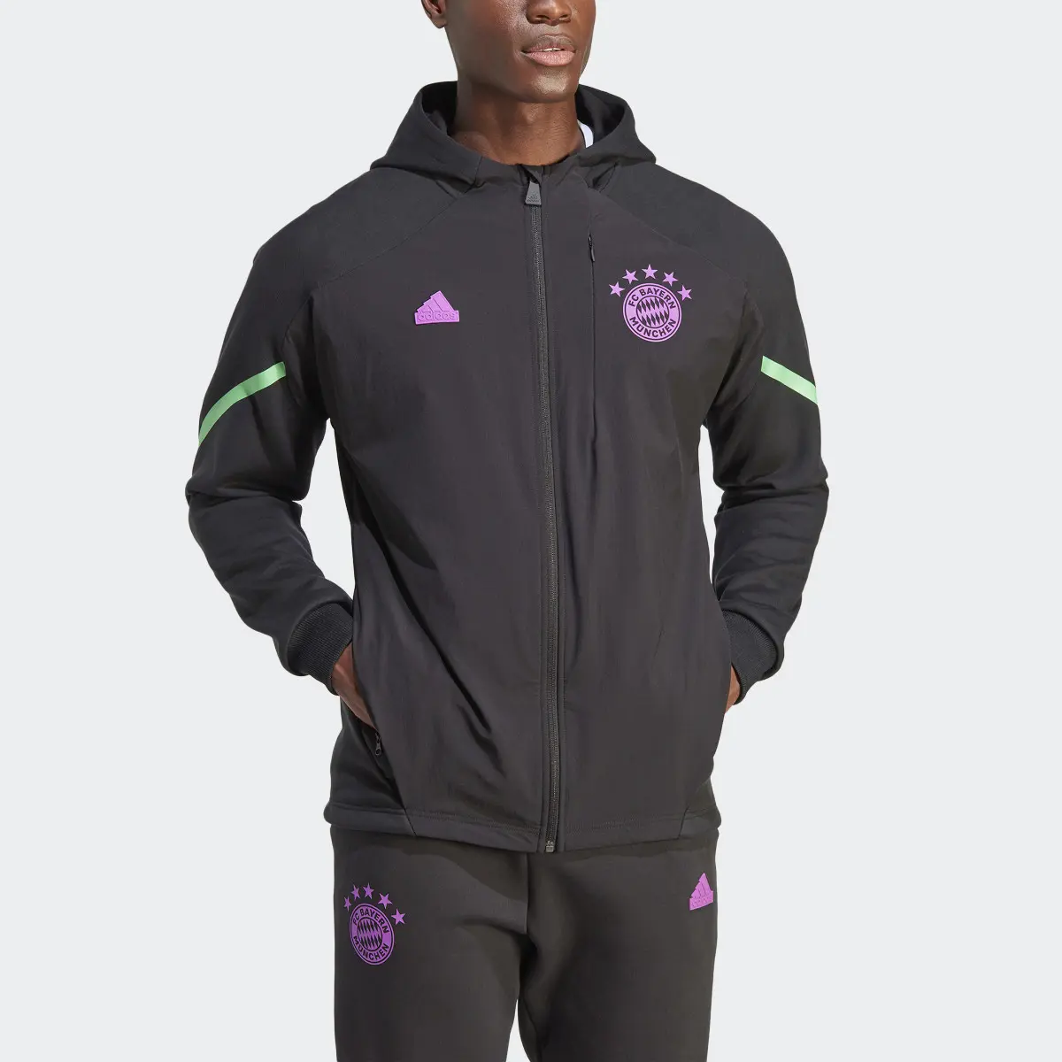 Adidas FC Bayern Designed For Gameday Full-Zip Hoodie. 1