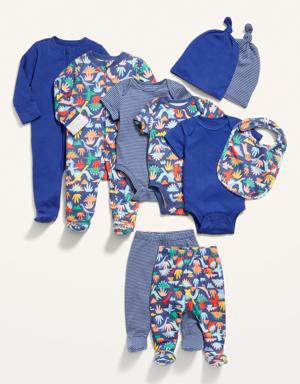 Unisex 10-Piece Layette Set for Baby multi
