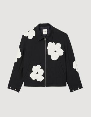 Jacket with flower motifs