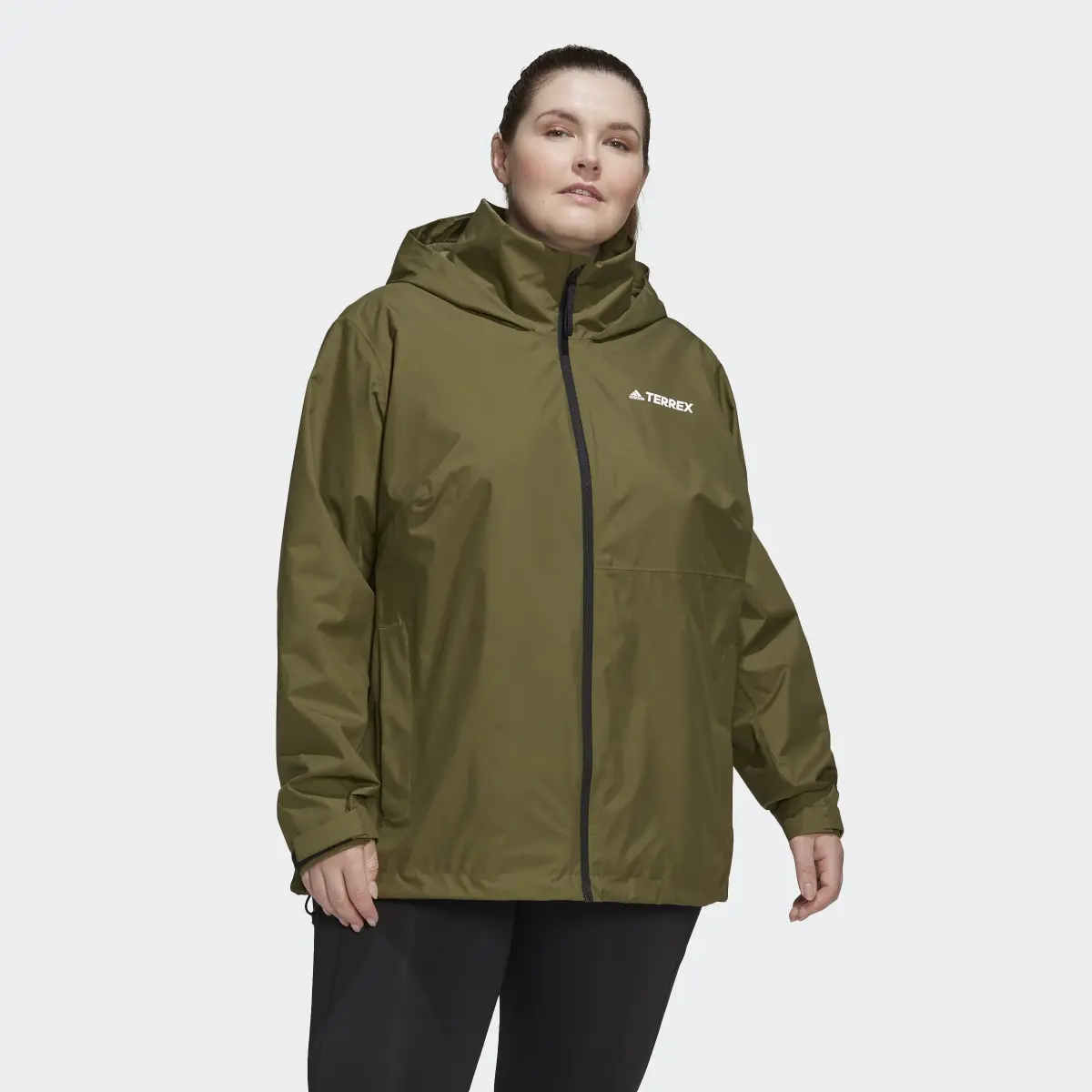 Adidas Terrex Multi RAIN.RDY Two-Layer Rain Jacket (Plus Size). 2