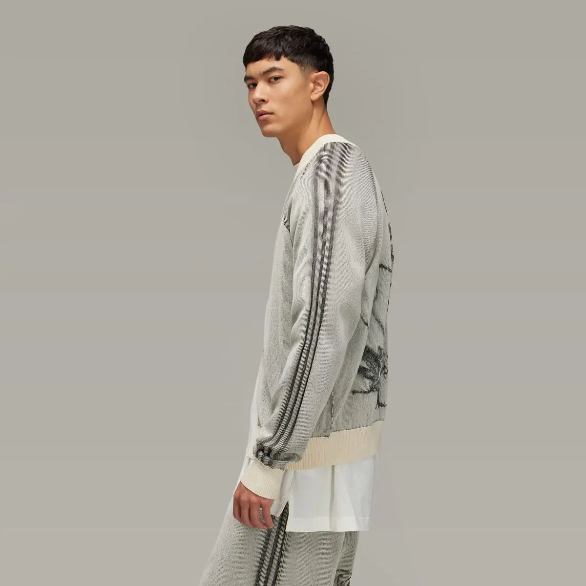 Adidas Y-3 Graphic Knit Cardigan. 3