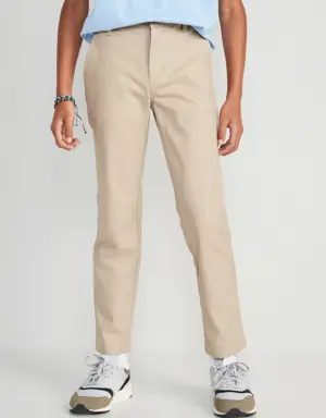 Slim Chino School Uniform Pants for Boys beige