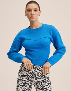 Bra-effect knitted sweater 