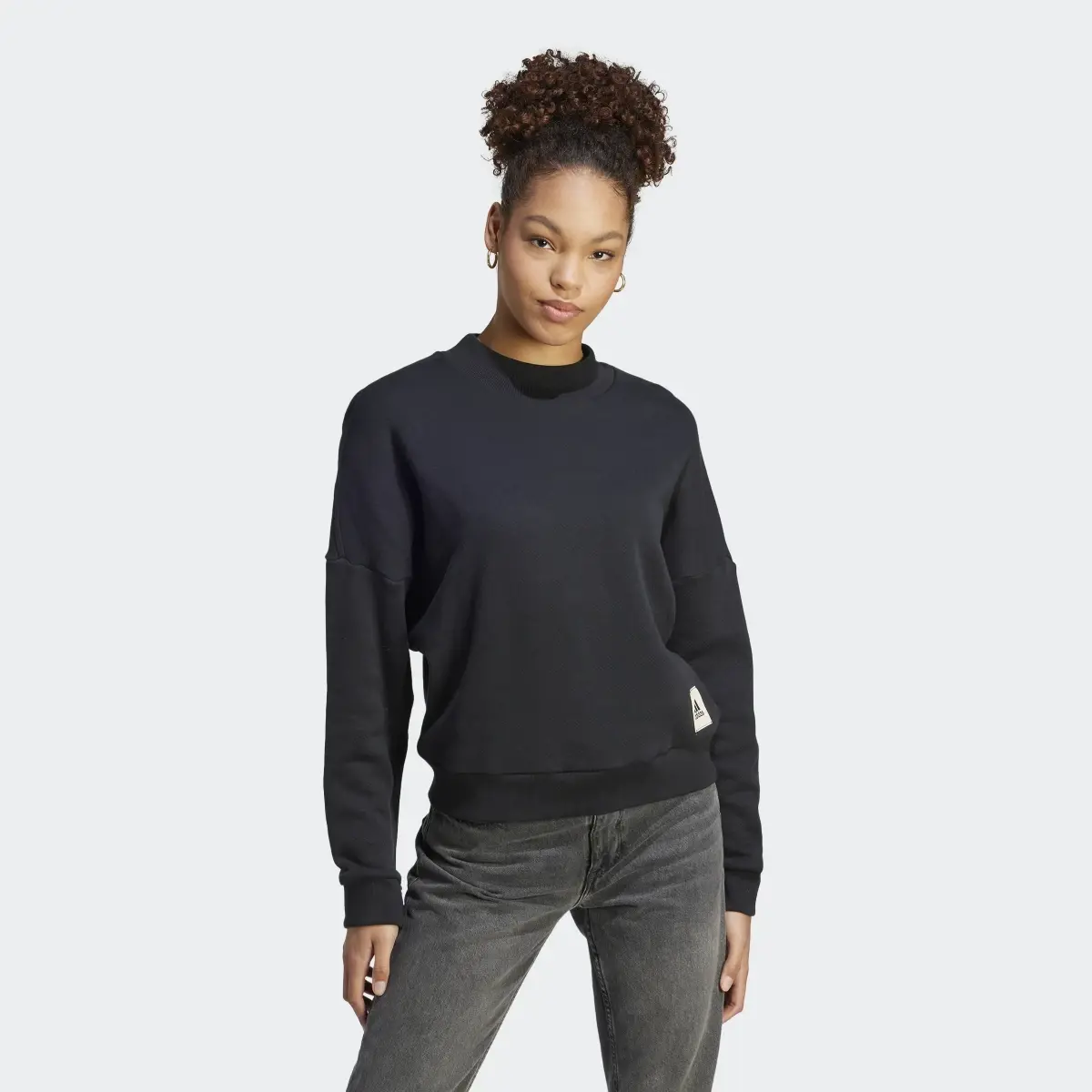 Adidas Lounge French Terry Sweatshirt. 2