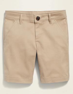 School Uniform Twill Bermuda Shorts for Girls beige