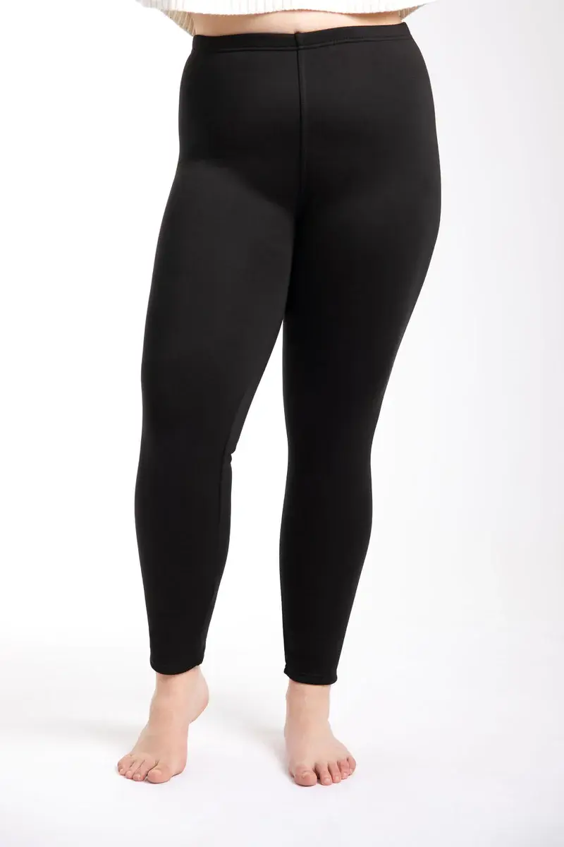 Just Cozy Black - Cozy Lined Leggings - Adult XS-S. 1