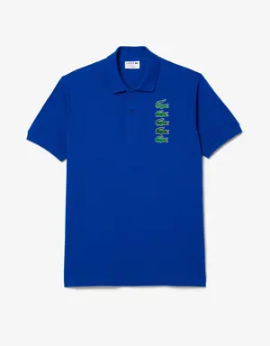 Lacoste Polo avec badges crocodiles iconiques en piqué