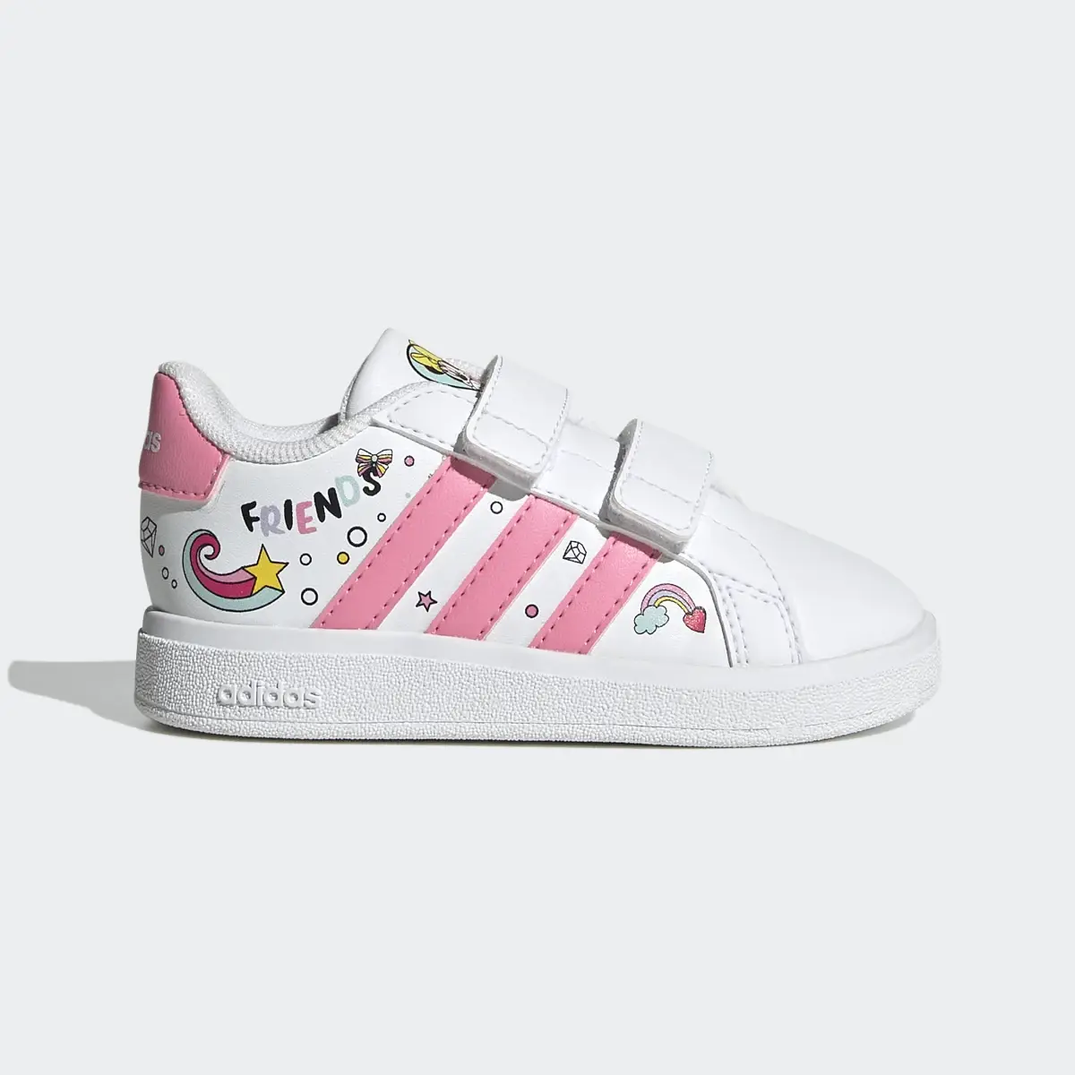 Adidas Minnie Mouse Grand Court Elastic Laces and Top Strap Shoes. 2