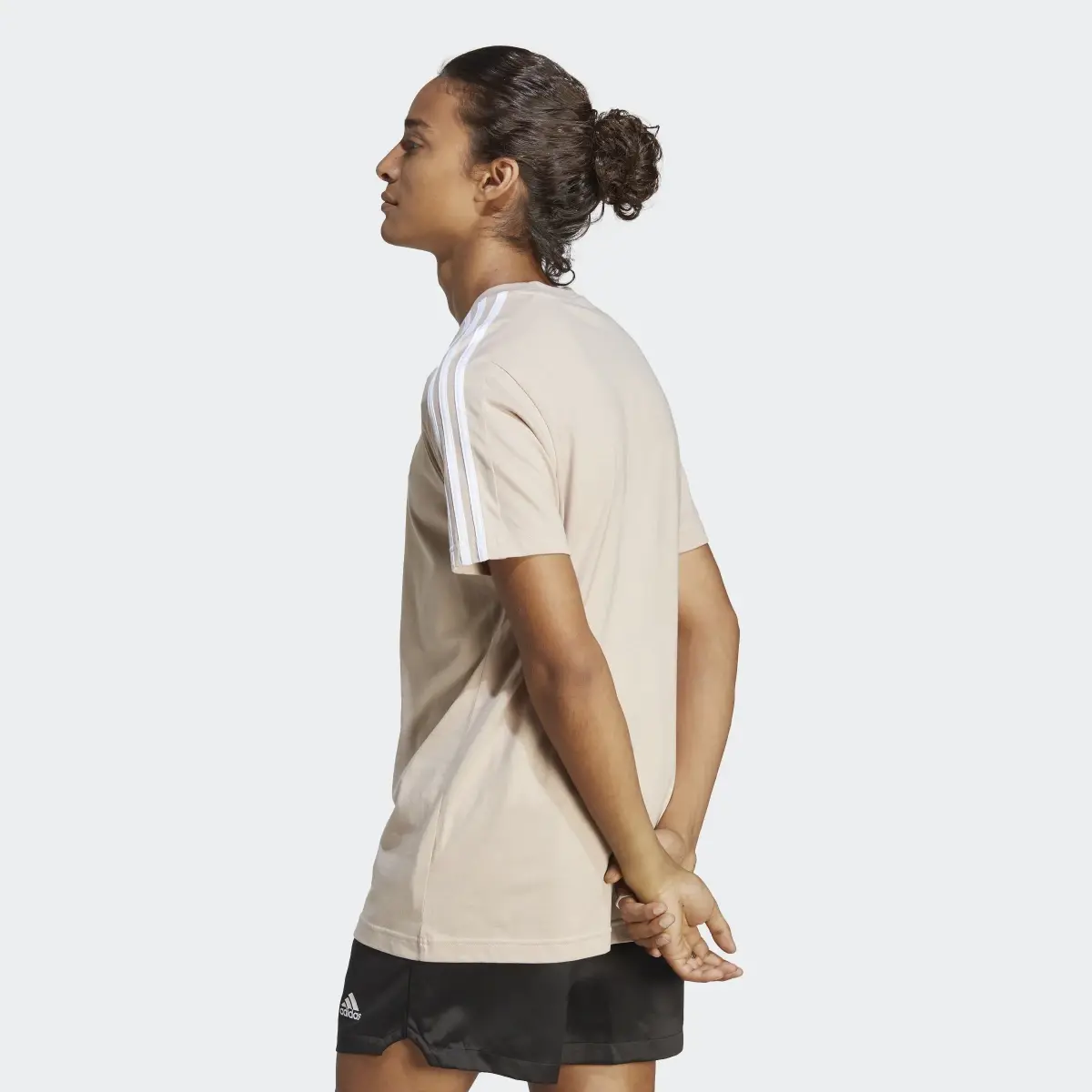 Adidas Essentials Single Jersey 3-Stripes Tee. 3