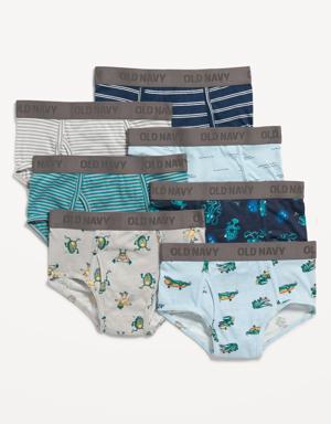 Old Navy Printed Brief Underwear 7-Pack for Boys blue