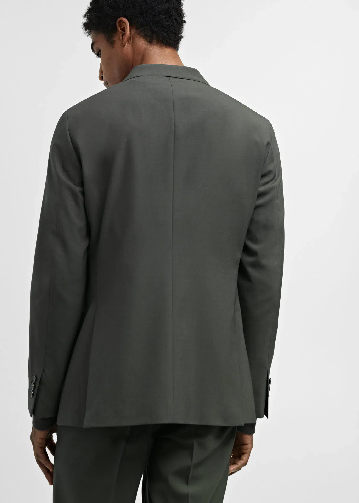 Mango Slim-fit wool suit blazer. 2