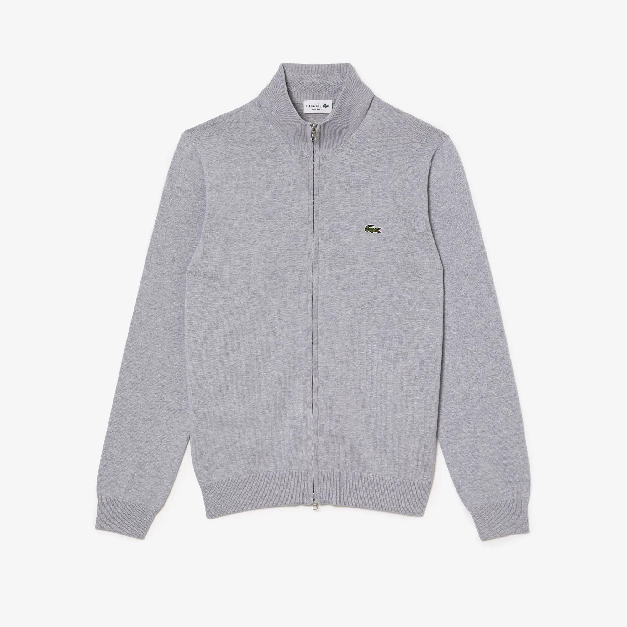 Lacoste Pullover da uomo con zip e collo alto in cotone organico. 2