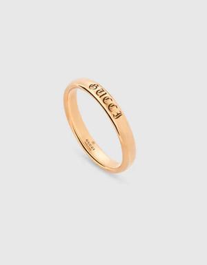 Promises 18k rose gold ring 3mm