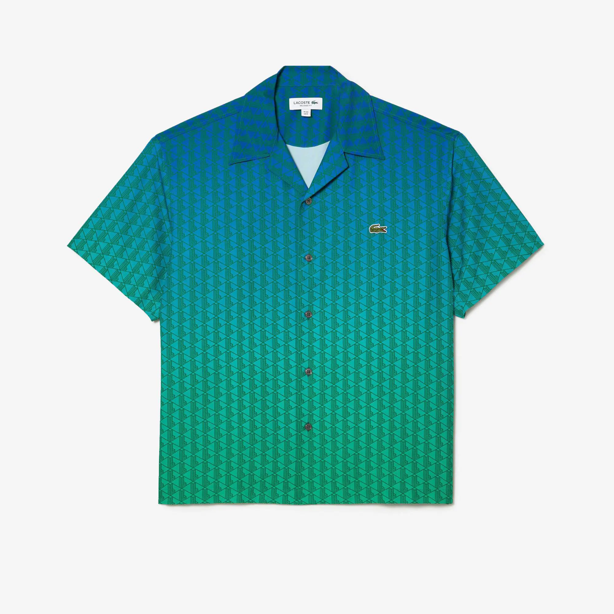 Lacoste Kurzärmeliges Hemd mit Ombré-Effekt und UV-Schutz. 1