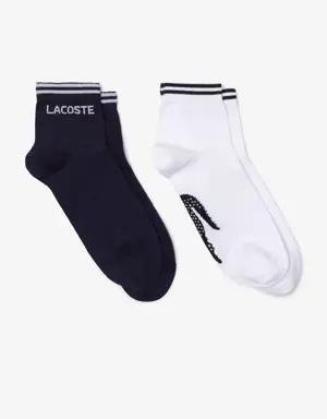 Pack de 2 pares de calcetines de hombre Lacoste SPORT de corte bajo en algodón