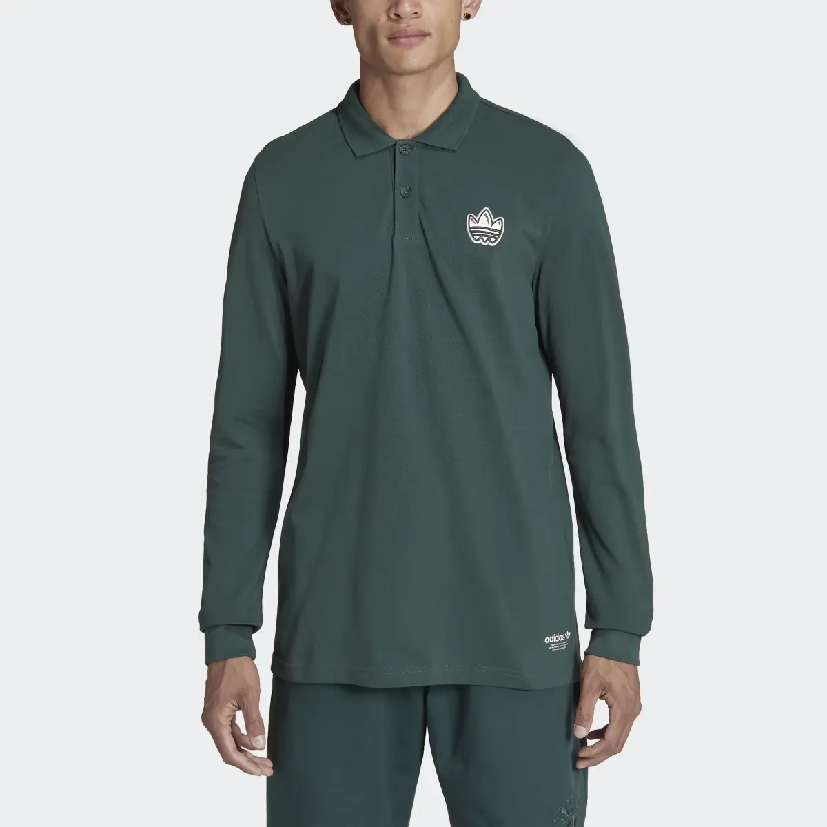 Adidas Graphics Campus Long Sleeve Polo Shirt. 1