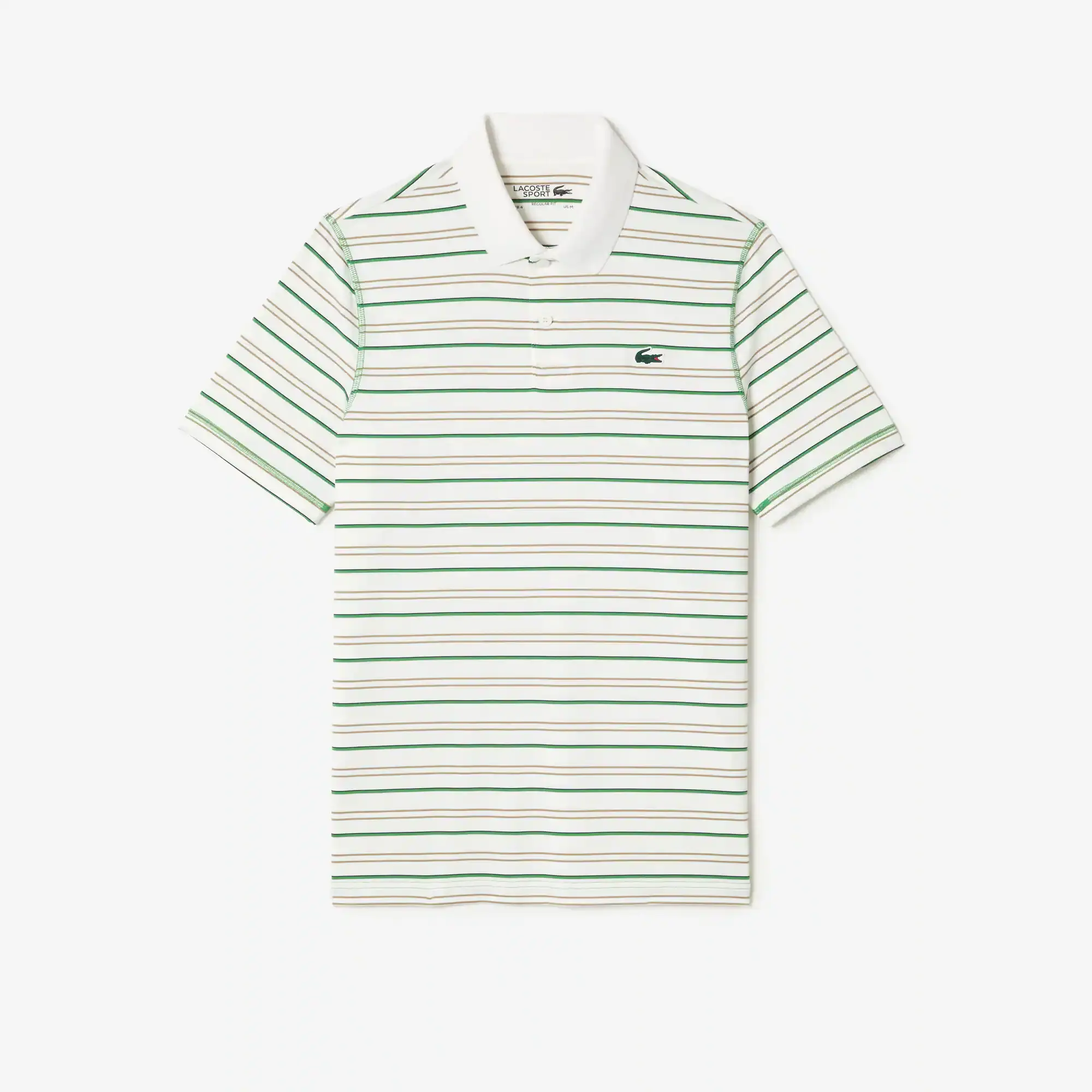Lacoste Men’s Golf Recycled Polyester Stripe Polo. 2 Lacoste Men’s Golf Recycled Polyester Stripe Polo. 2