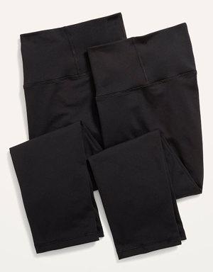 High-Waisted PowerPress Crop Leggings 2-Pack for Women black