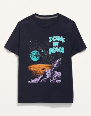Gender-Neutral Graphic T-Shirt for Kids blue