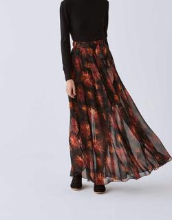 Sheer Bloom Print Maxi