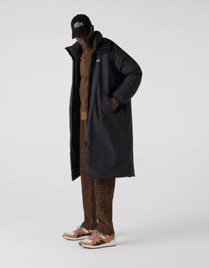 Men's Lacoste LIVE Hooded Water-Repellent Oversized Coat