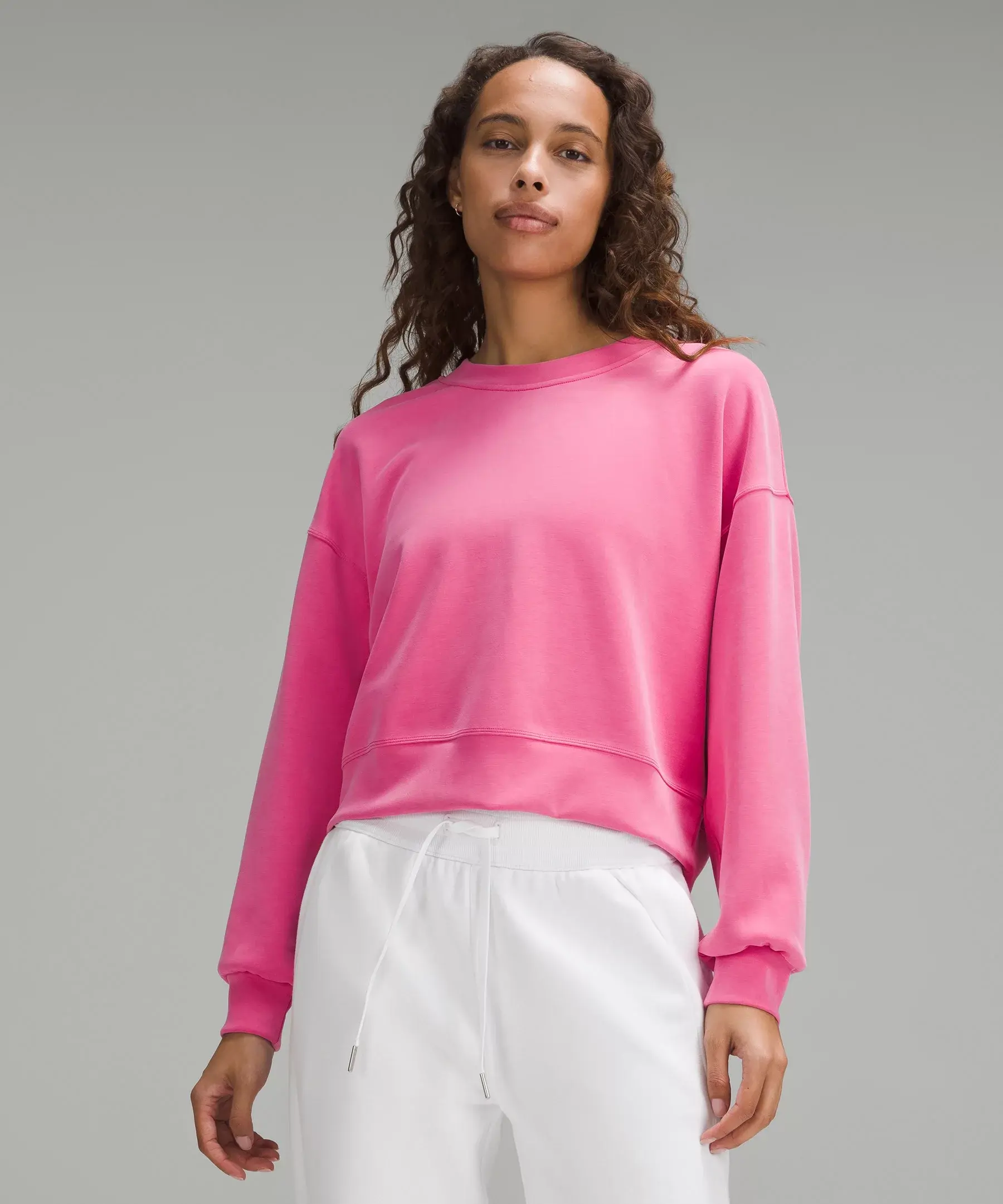 Lululemon Softstreme Perfectly Oversized Cropped Crew. 1