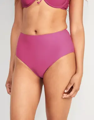 High-Waisted Bikini Swim Bottoms for Women pink