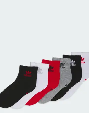 Adidas Trefoil Quarter Socks 6 Pairs