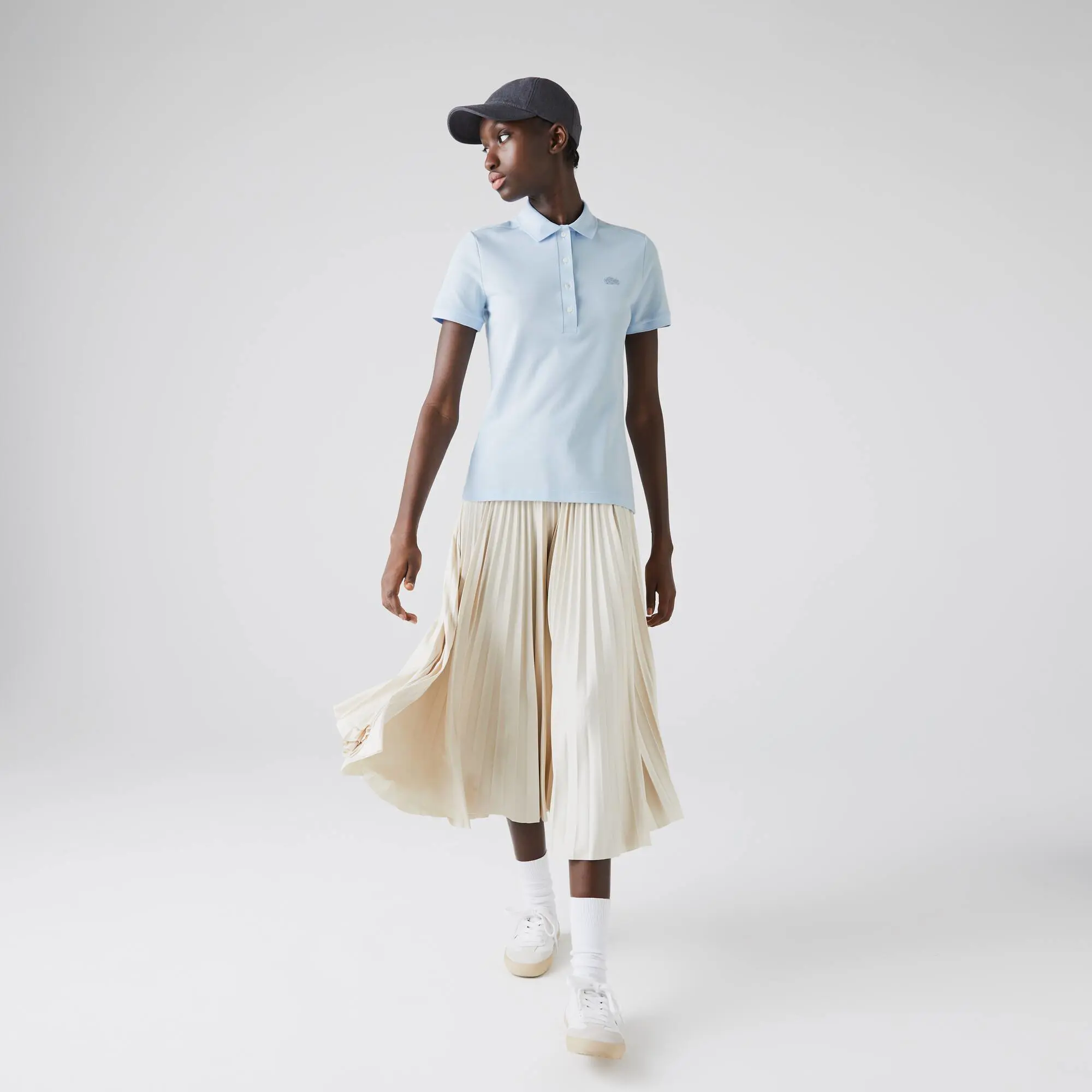 Lacoste Women's Slim Fit Stretch Cotton Piqué Polo. 1 Lacoste Women's Slim Fit Stretch Cotton Piqué Polo. 1
