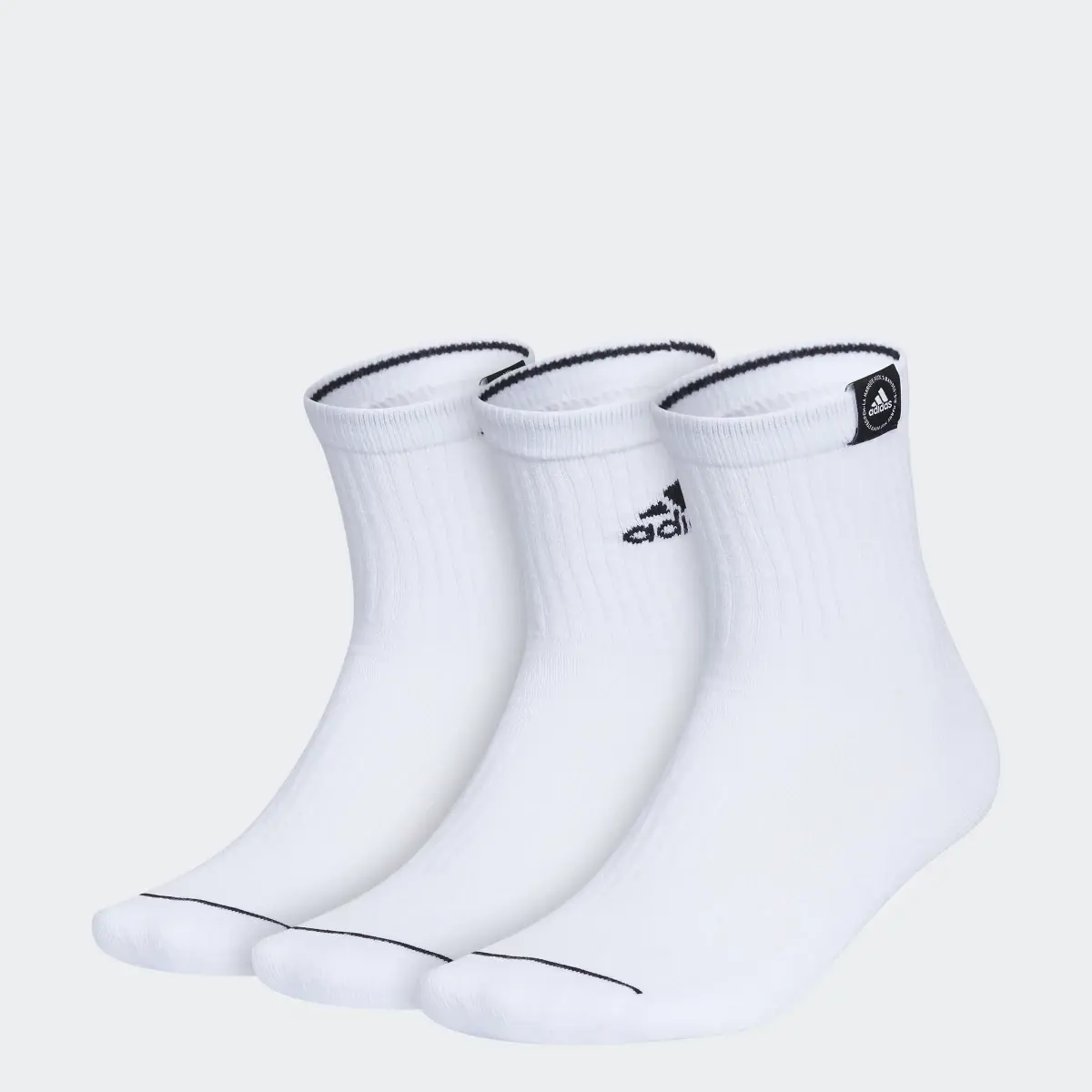 Adidas Cushioned Sport High Quarter Socks 3 Pairs. 1