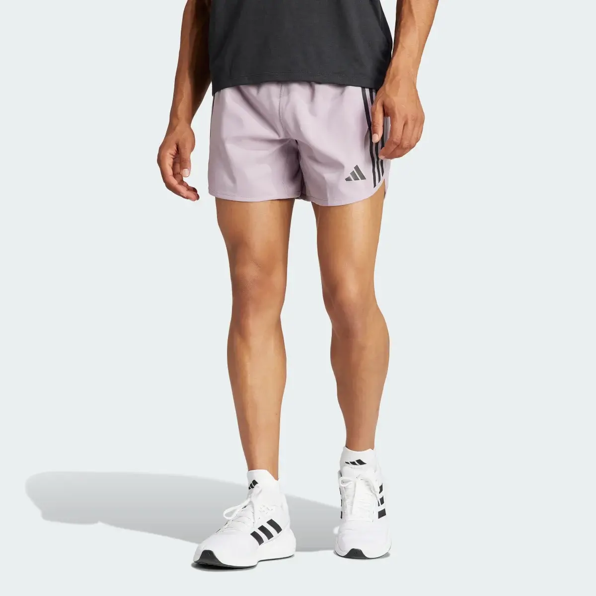 Adidas Own the Run 3-Stripes Shorts. 1