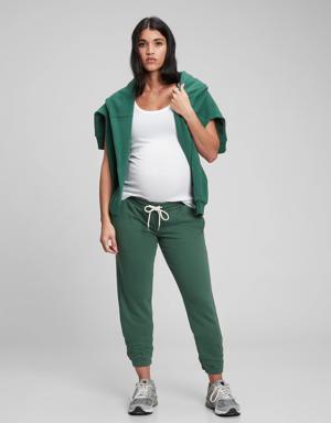 Gap Maternity Fleece Under Belly Joggers green