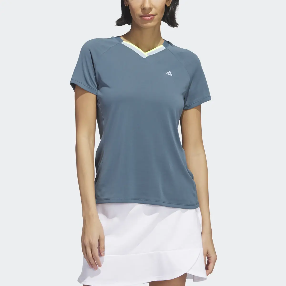 Adidas Ultimate365 Tour HEAT.RDY V-Neck Golf Top. 1