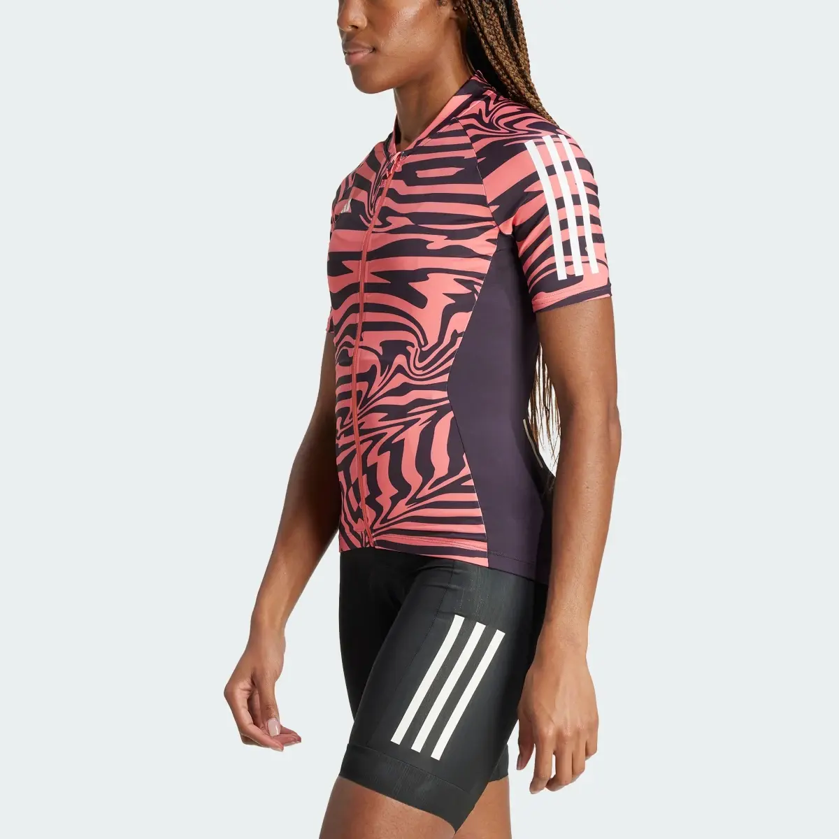 Adidas Essentials 3-Stripes Fast Zebra Cycling Jersey. 1