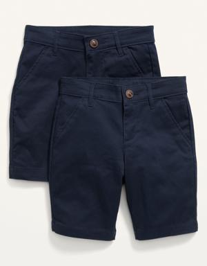 Old Navy School Uniform Twill Bermuda Shorts 2-Pack for Girls blue