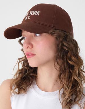 New York N.Y Baskılı Şapka