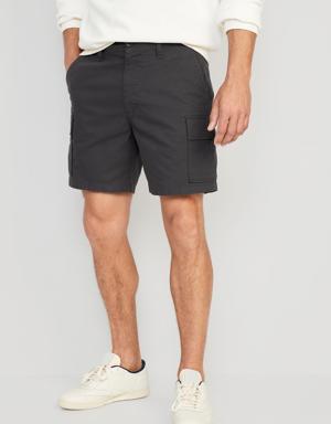 Relaxed Cargo Shorts for Men -- 7-inch inseam black