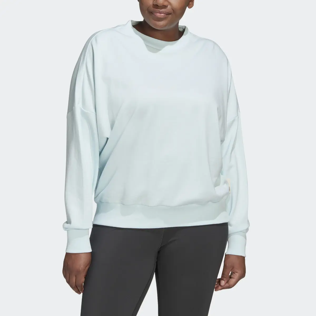 Adidas Studio Lounge Loose Sweatshirt (Plus Size). 1