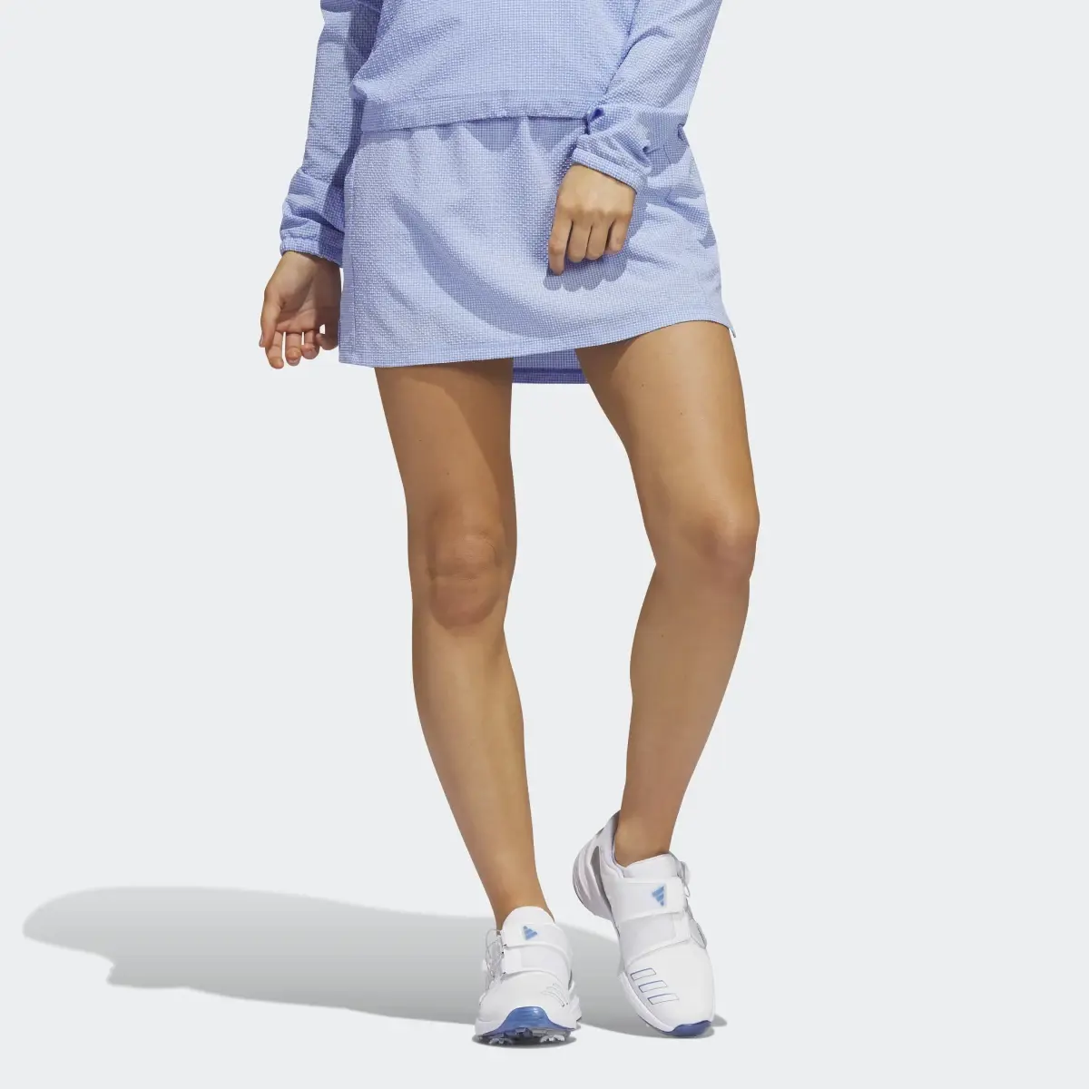 Adidas Seersucker 16-Inch Golf Skirt. 1