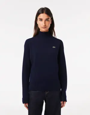 Women's High-Neck Wool Sweater
